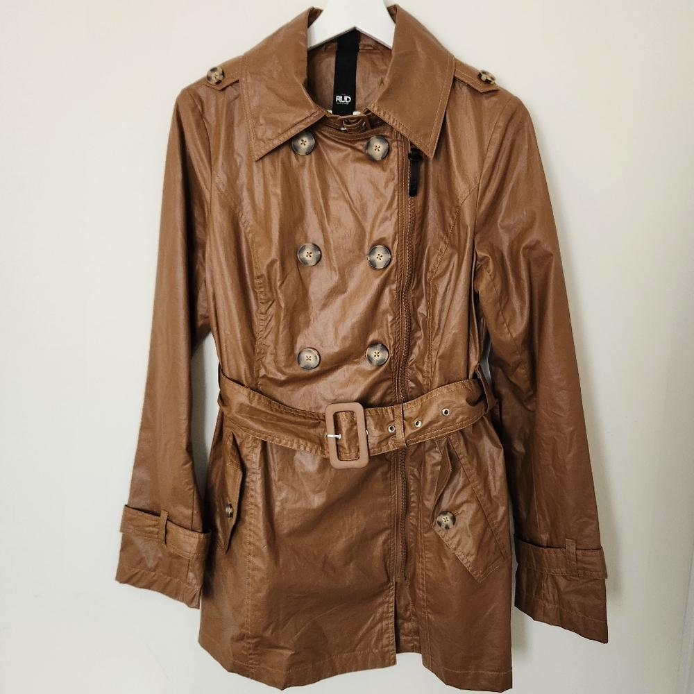 RUDSAK Tan Double-Breasted Trench Coat